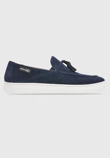 GK Uomo Δερμάτινα Loafers της σειράς Suede - 0846A 70D Dark Blue