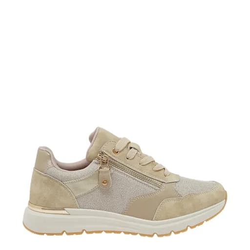 Γυναικεία sneakers Seven 306-01A BEIGE GLITTER LT GOLD W101A306194I μπεζ