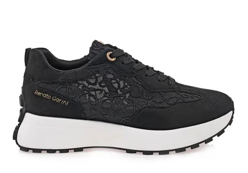 Γυναικεία Sneakers Renato Garini 418-52RG27 Μαύρο Καστόρι Δαντέλα W119R41833X1