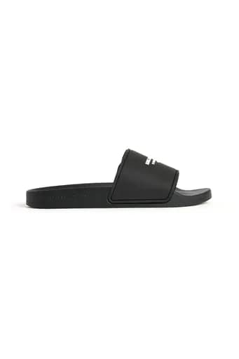 KARL LAGERFELD ΠΑΝΤΟΦΛΕΣ KONDO RSG LOGO SLIDE ΜΑΥΡΟ