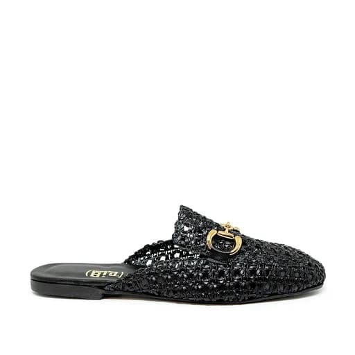 Bigshoes GA1164-01 Δερμάτινο Mule Μαύρο