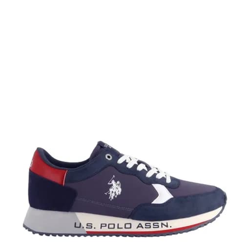 Ανδρικά sneakers U.S.POLO ASSN CLEEF011A-DBL-RED04 NYLON-SUEDE μπλε