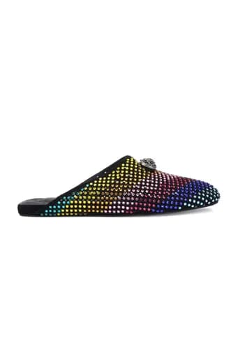KURT GEIGER ΠΑΠΟΥΤΣΙΑ ΠΑΝΤΟΦΛΕΣ CHELSEA SLIDER ΣΟΥΕΤ ΣΤΡΑΣ LOGO ΠΟΛΥΧΡΩΜΟ