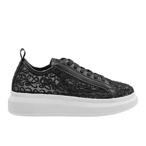 Γυναικεία Sneakers Renato Garini 66-61RG18 Μαύρη Δαντέλα Λευκό W119R18025W3