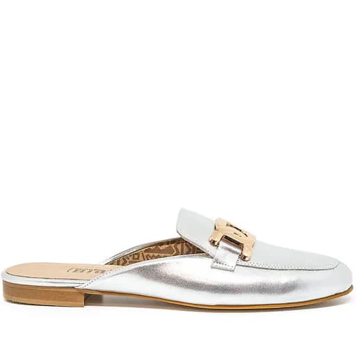 Bigshoes GA1148-04 Δερμάτινο Mule Ασημί