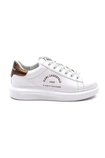 KARL LAGERFELD ΠΑΠΟΥΤΣΙΑ SNEAKERS MAISON KARL LACE ΛΕΥΚΟ-ΜΠΡΟΝΖΕ