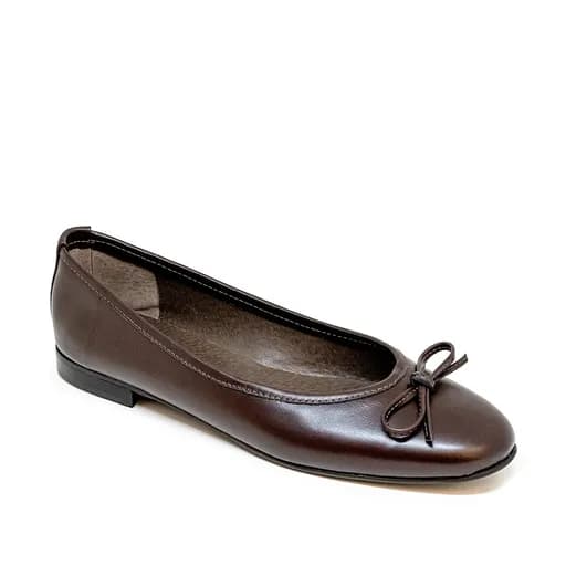 Bigshoes GA1137-05 Δερμάτινη Μπαλαρίνα Καφέ