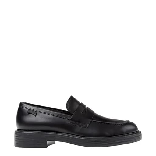 Ανδρικά μοκασίνια Camper K101045 Dean Campus Negro/Dean Negro Black μαύρο δέρμα