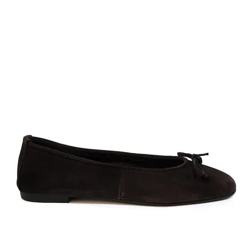 Bigshoes GA1134-05 Δερμάτινη Μπαλαρίνα Καφέ